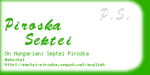 piroska septei business card